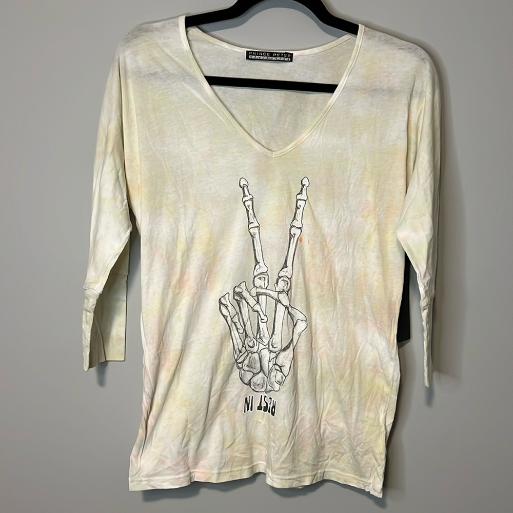 Prince Peter Collection Rest in Peace Tie Dye Tee Small S New NWT